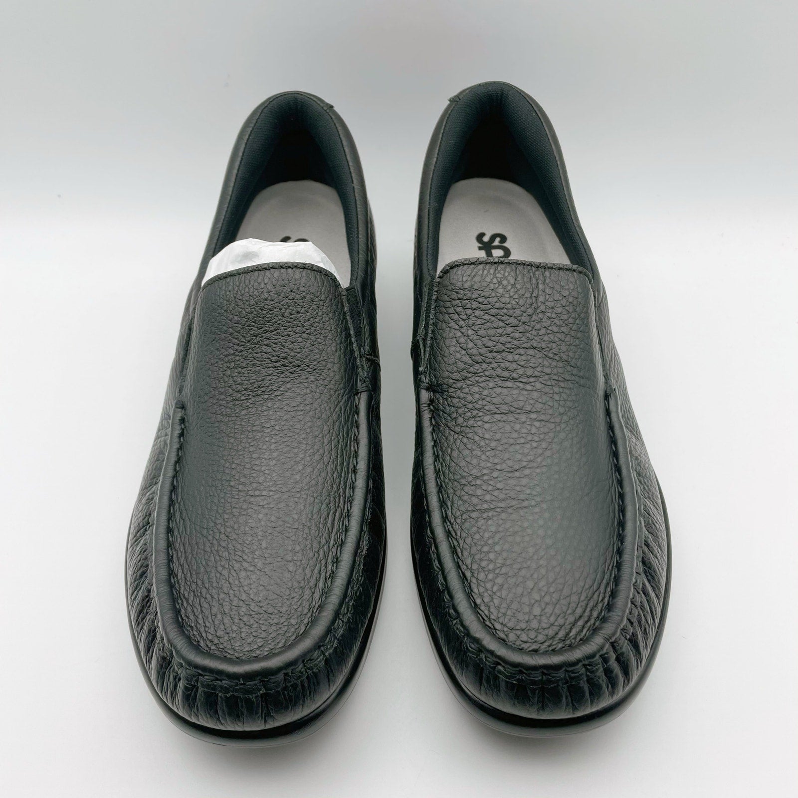 SAS Womens Twin Slip On Walking Shoes US 9.5 M EU 40-41 Black Leather NIB