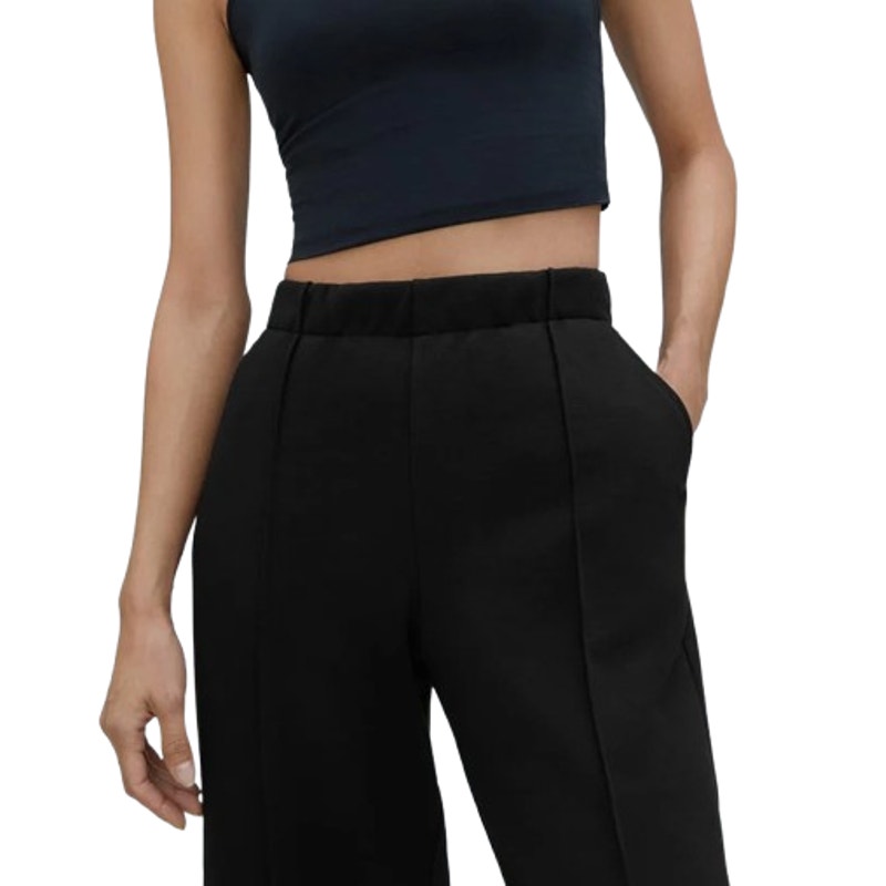 EVERLANE Women's The Wide Leg Dream Pants Small Black Elastic Waist NWT