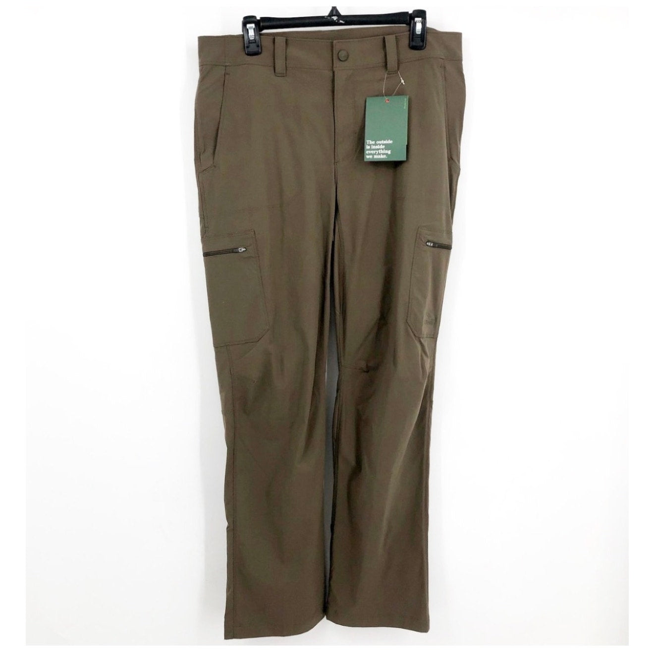 L.L. BEAN Men's Cresta Lined Hiking Pants 34x32 Brown Dark Cinder Pull On NWT