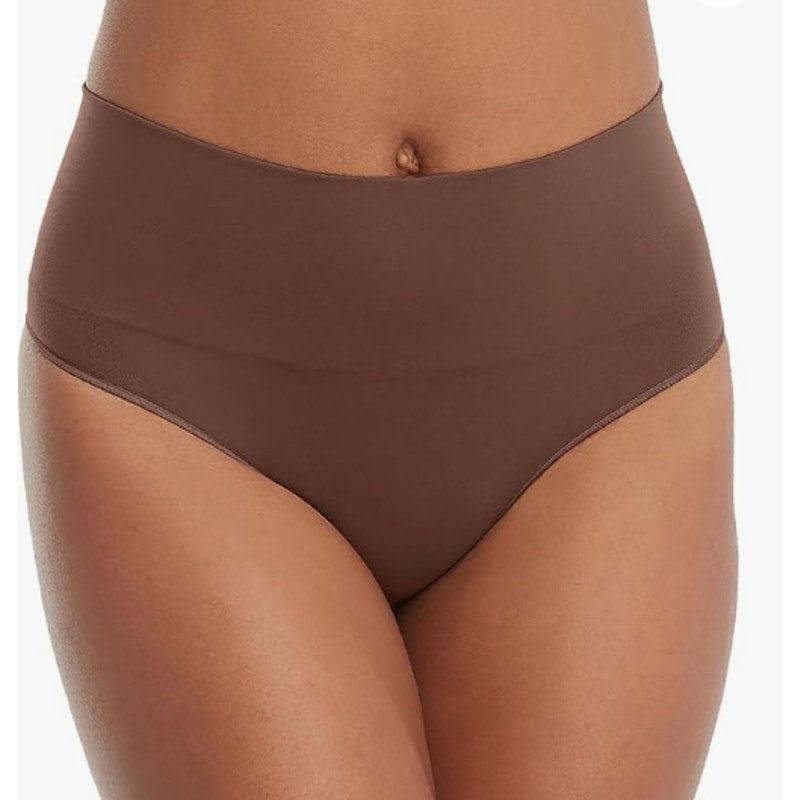 SPANX SPANXshape Everyday Shaping Thong Medium Naked 04 Brown Core Control NWT