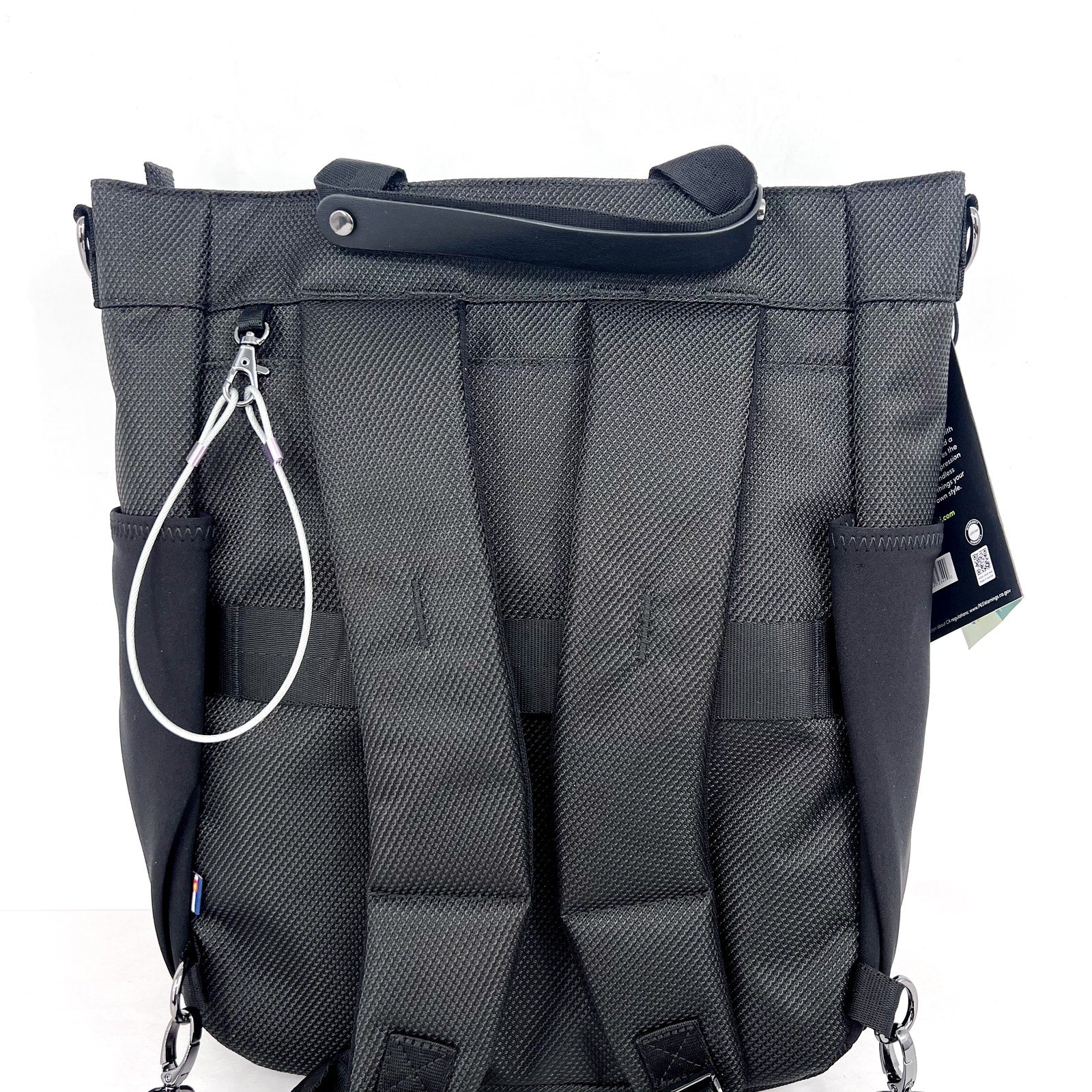 SHERPANI Soleil Anti-theft Convertible Backpack Tote Granite Gray Black RFID NWT