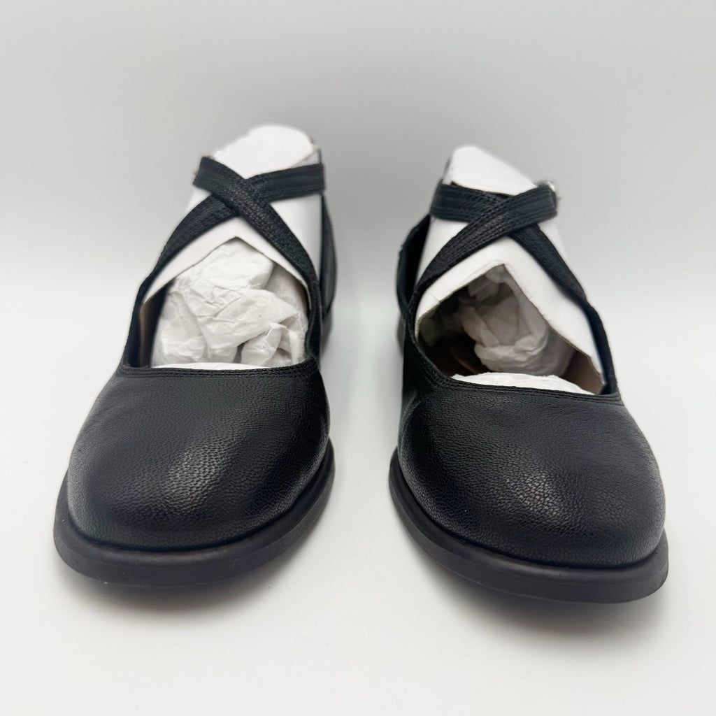 Lucky Brand Womens Necia Mary Jane Flats Size 7.5 M Black Leather NWOB