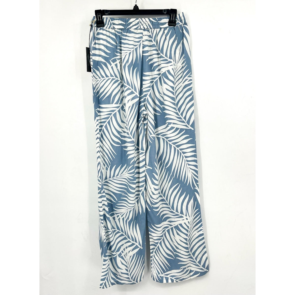 VINCE CAMUTO Women's Wide Leg Print Pants XS Blue White Pull On Lake Breeze NWT