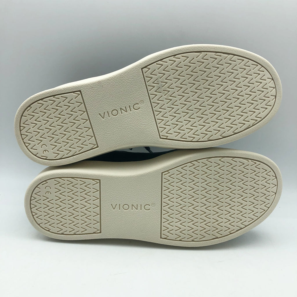 Vionic Womens Elise Casual Sneakers US 6.5 EU 36.5 Navy Blue Leather Low Top NIB