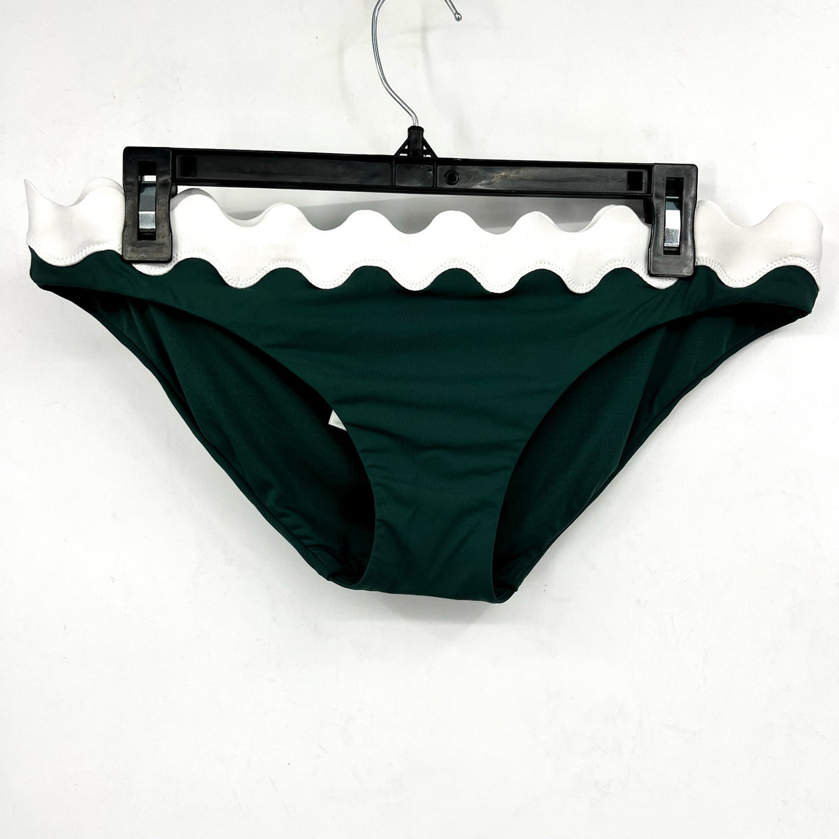 SEAFOLLY Women's Gia Ric Rac Hipster Bikini Bottom Size 8 Green White NWT
