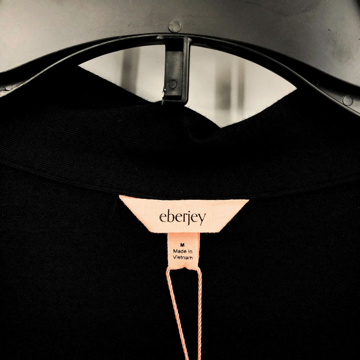 EBERJEY Gisele Short Sleeve Cropped PJ Set Medium Black Pink TENCEL Modal NWT