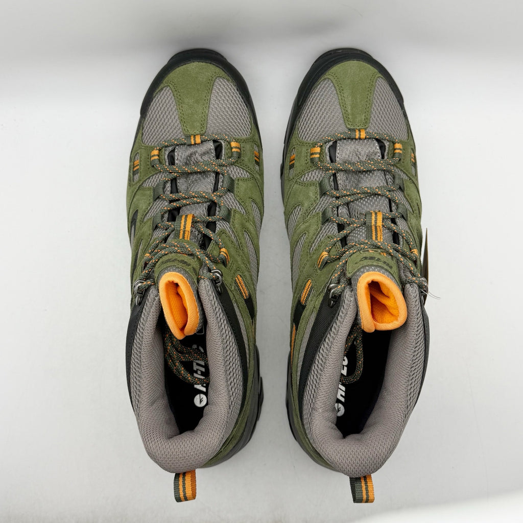 Hi-Tec Mens Ht Ravus Mid Hiking Ankle Boots US 13 EU 46 Green Waterproof NWOB