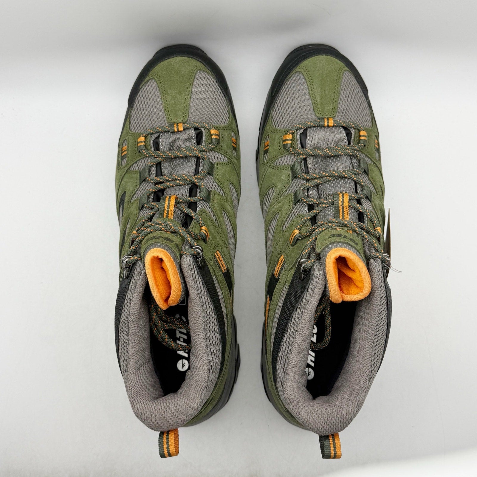 Hi-Tec Mens Ht Ravus Mid Hiking Ankle Boots US 13 EU 46 Green Waterproof NWOB