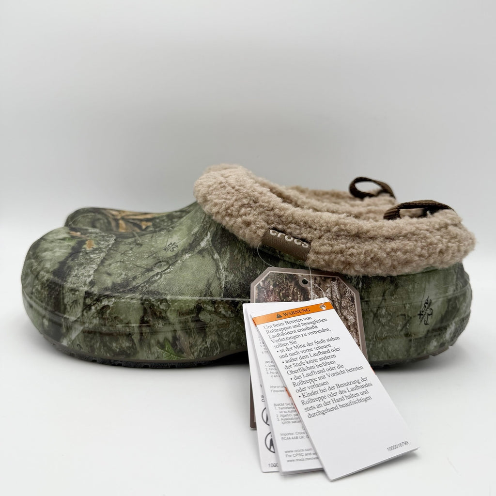 Crocs Mens Classic Lined Shorty Clogs Size 11 Real Tree Green Camo NWT