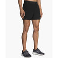 BROOKS Men's Sherpa 5" Running Shorts Small Black Athletic Stretch NWT