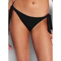 SEAFOLLY Riviera Hipster Tie Side Bikini Bottom Size 6 Black Textured NWT