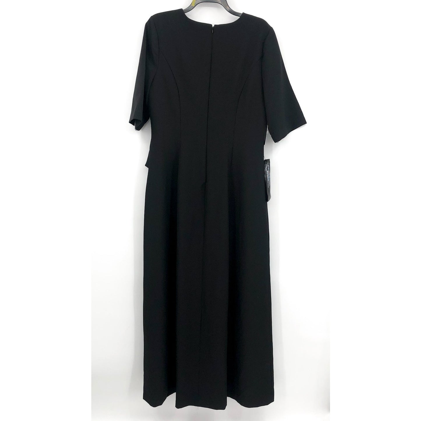 KAY UNGER Women's Davina Maxi Walk Thru Jumpsuit Size 16 Black Formal NWT