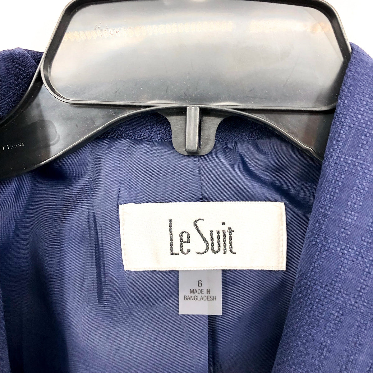 LE SUIT Women's Suit Jacket Size 6 Bright Navy Blue Single Button Blazer NWT