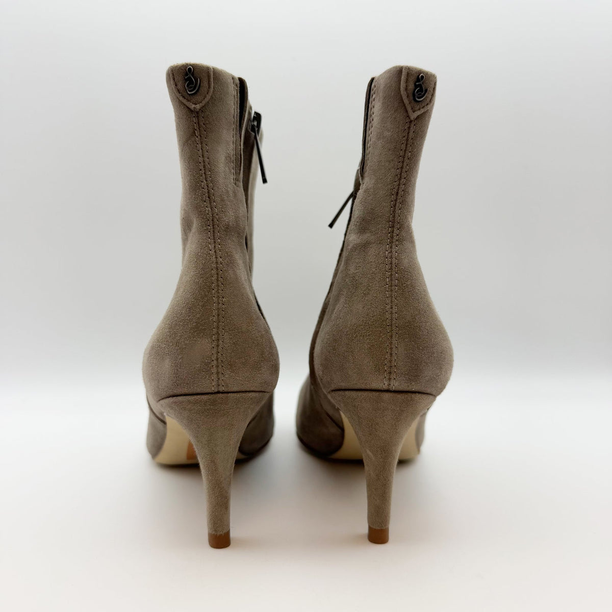 Sam Edelman Womens Ulissa Ankle Booties Size 5 Tan Olive Suede Leather Heel NWOB