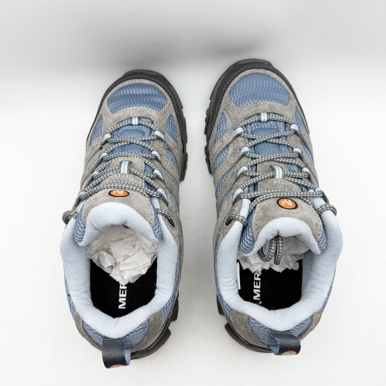 Merrell Womens Moab 3 Hiking Sneakers US 8 EU 38.5 Blue Grey Suede NWOB