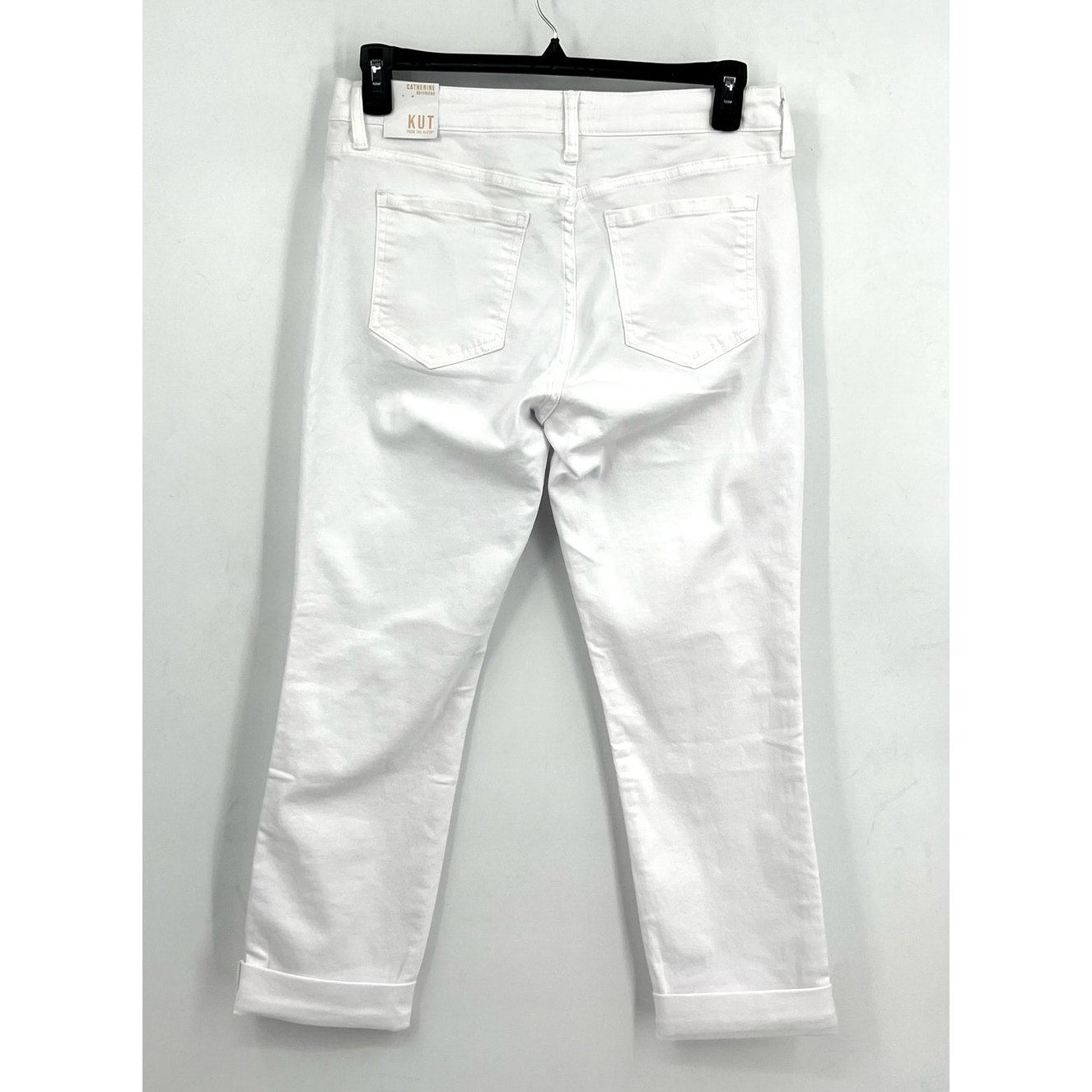 KUT FROM THE KLOTH Womens Catherine Boyfriend Jeans Size 10 Optic White NWT