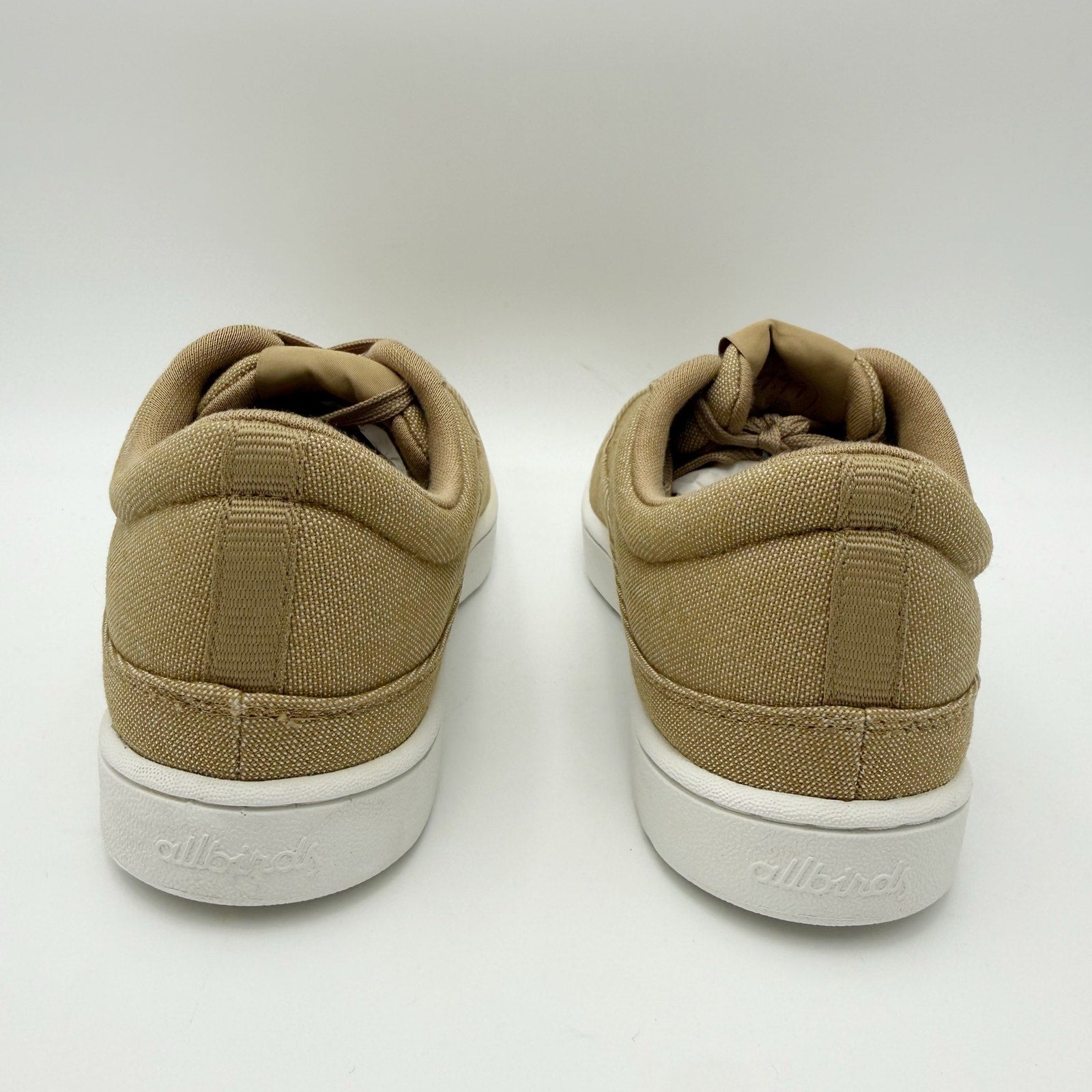AllBirds Womens Canvas Pacer Sneakers US 7 EU 37 Beige Brown NIB