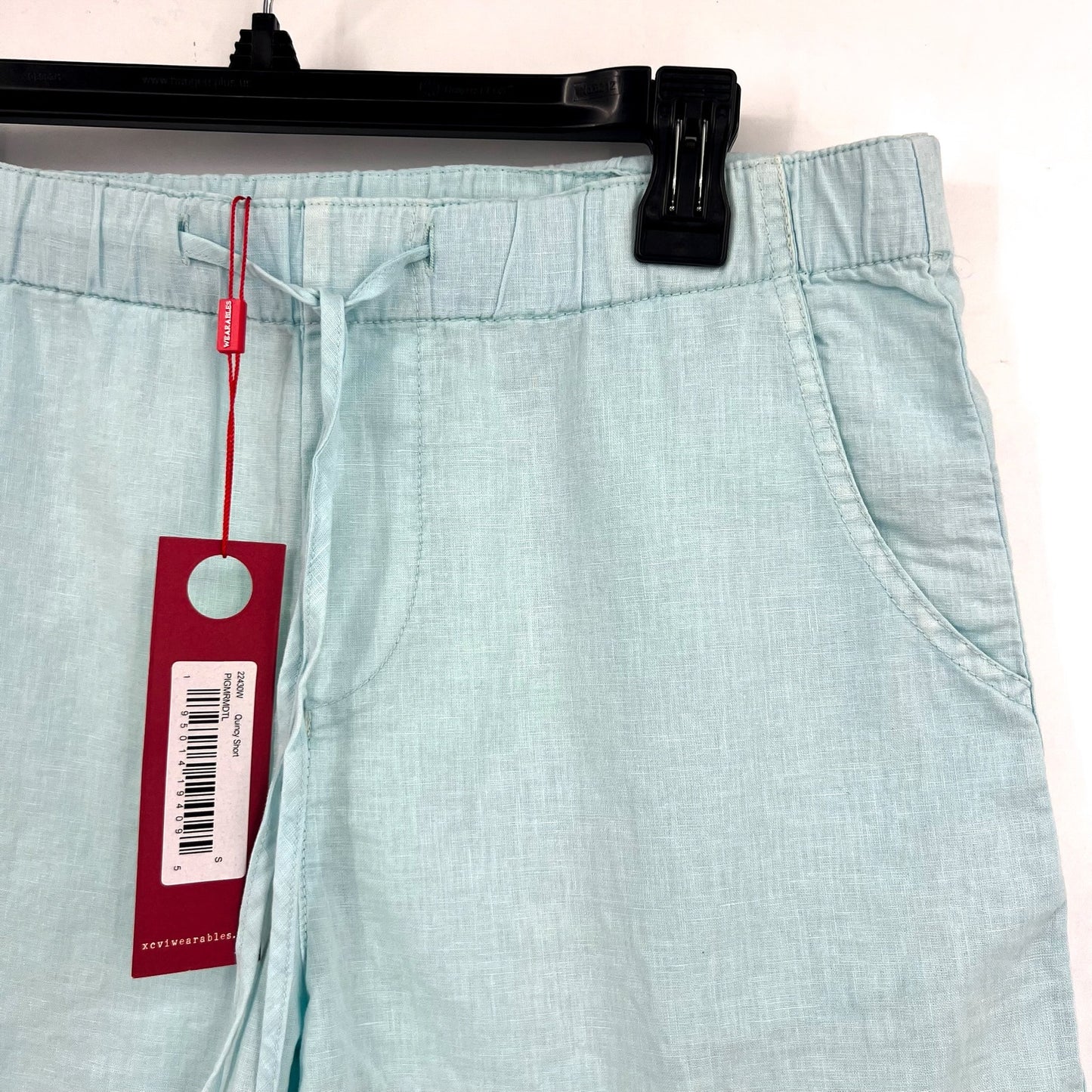 XCVI WEARABLES Womens Quincy Shorts Small Mint Green Cotton Linen Drawstring NWT