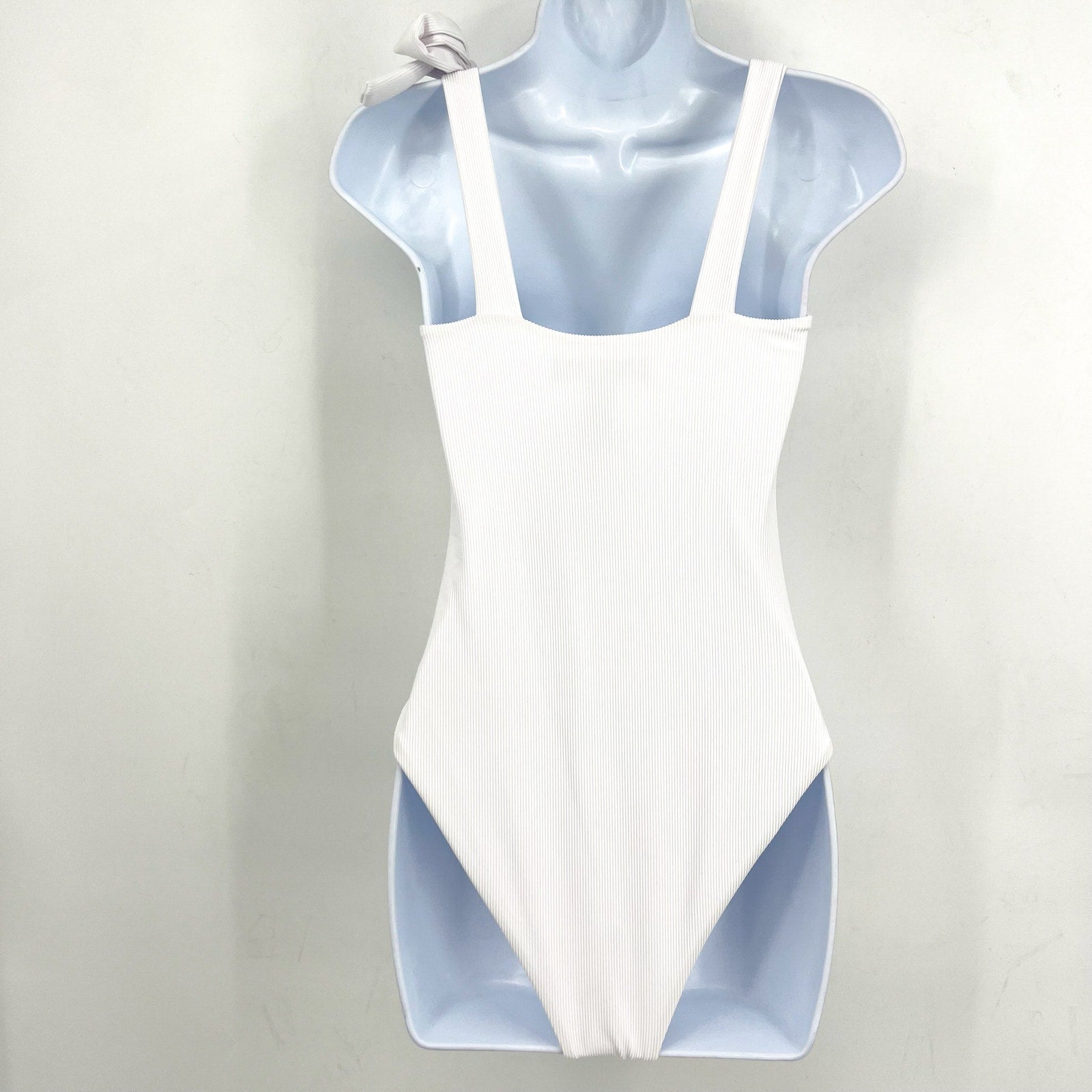 BEACH RIOT Womens Sydney One Piece Swimsuit Medium White Tie Strap NO BELT NWT