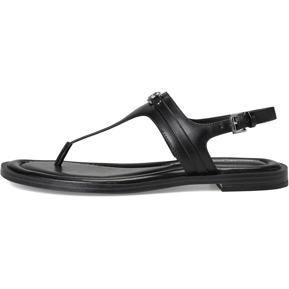 Michael Kors Womens Mandy Leather Thong Sandals Size 12 Black Slingback NIB