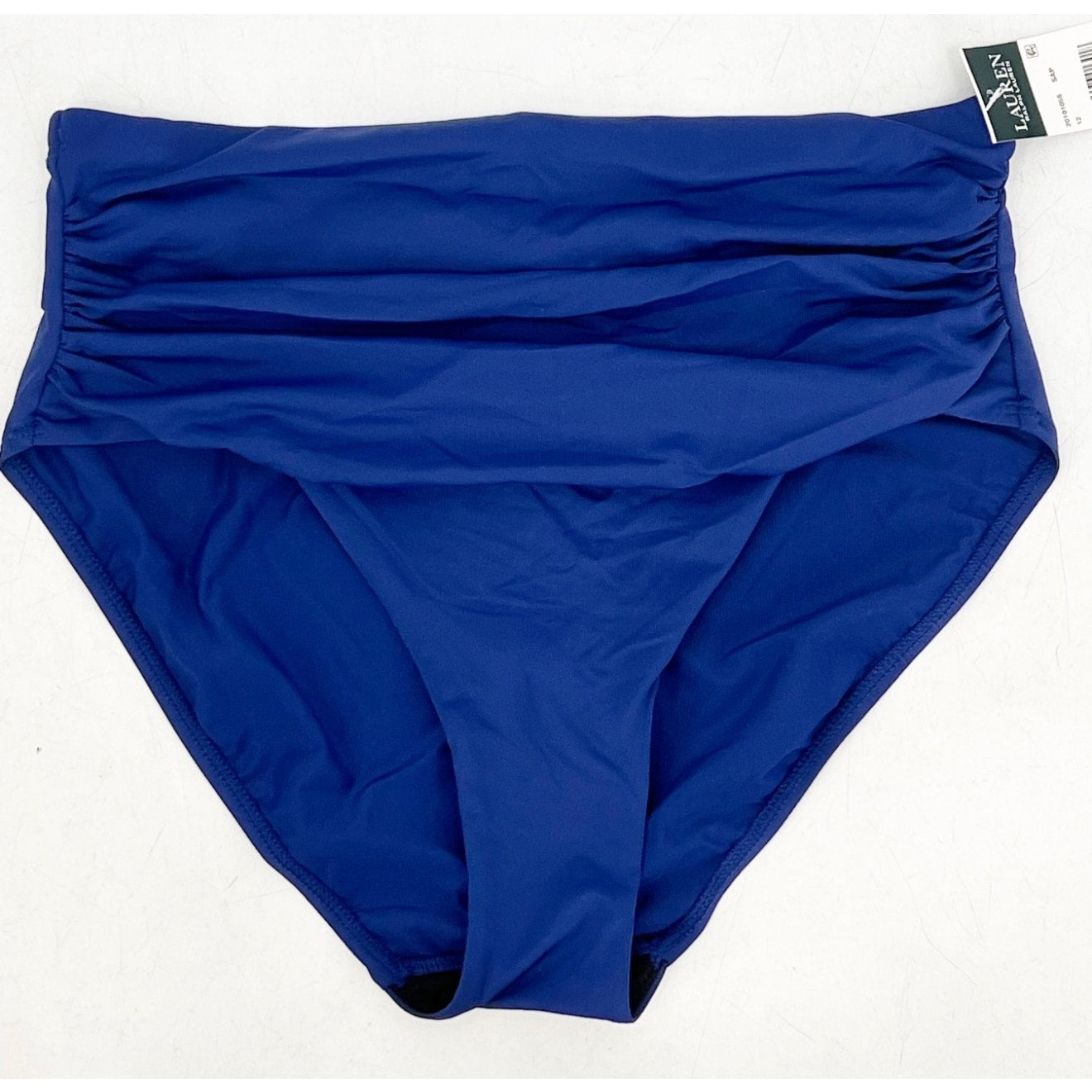 LAUREN RALPH LAUREN High Waist Bikini Bottoms Size 12 Blue Sapphire Navy NWT
