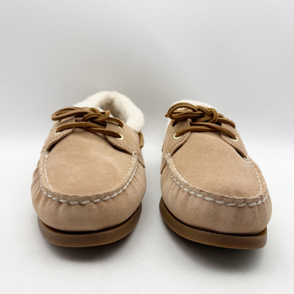 Sperry Womens Authentic Original 2 Eye Boat Shoes Size 7 EU 37.5 Tan Suede NIB