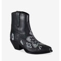 Diba True Women's Cains Ville Western Bootie Size 7M Black Charcoal Leather NWOB