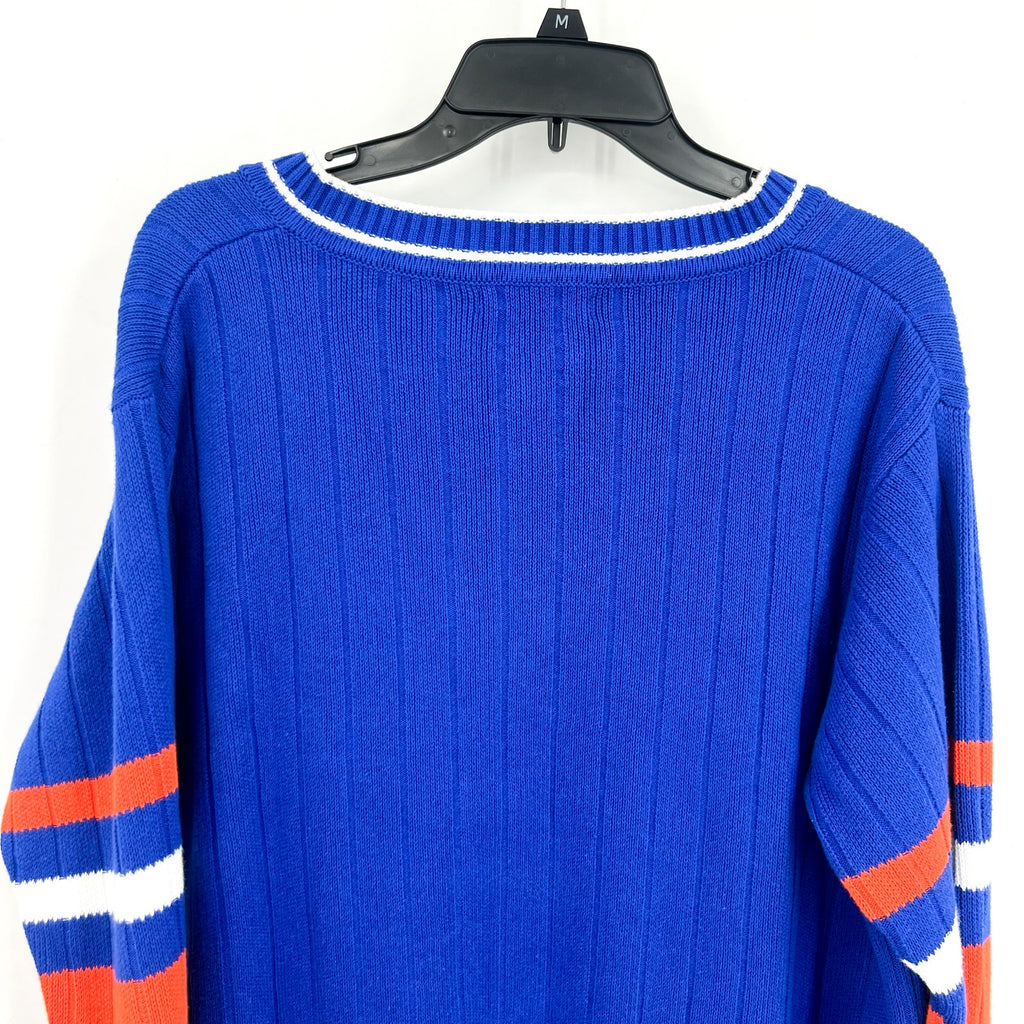 WEAR BY ERIN ANDREWS Florida Gators V Neck Sweater Large Blue Long Sleeve NWT