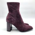 Dolce Vita Womens Ankle Booties Size 7.5 Dark Red Textured Heel NWOB
