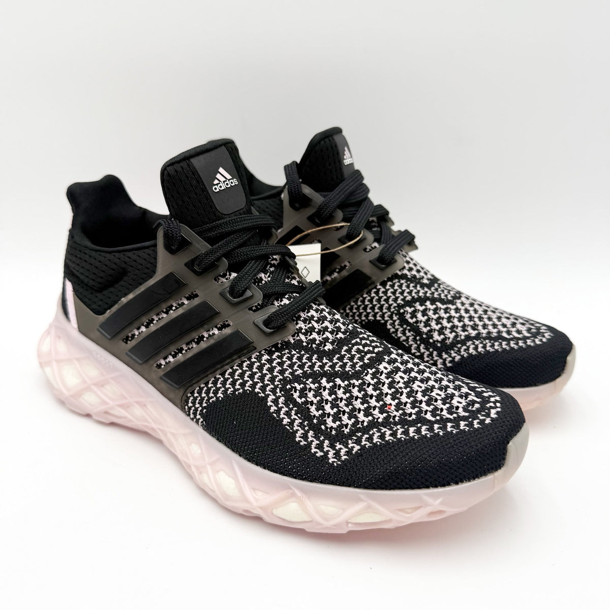 Adidas Kids Ultraboost DNA Web Athletic Shoes Size 5 Black Pink NWT