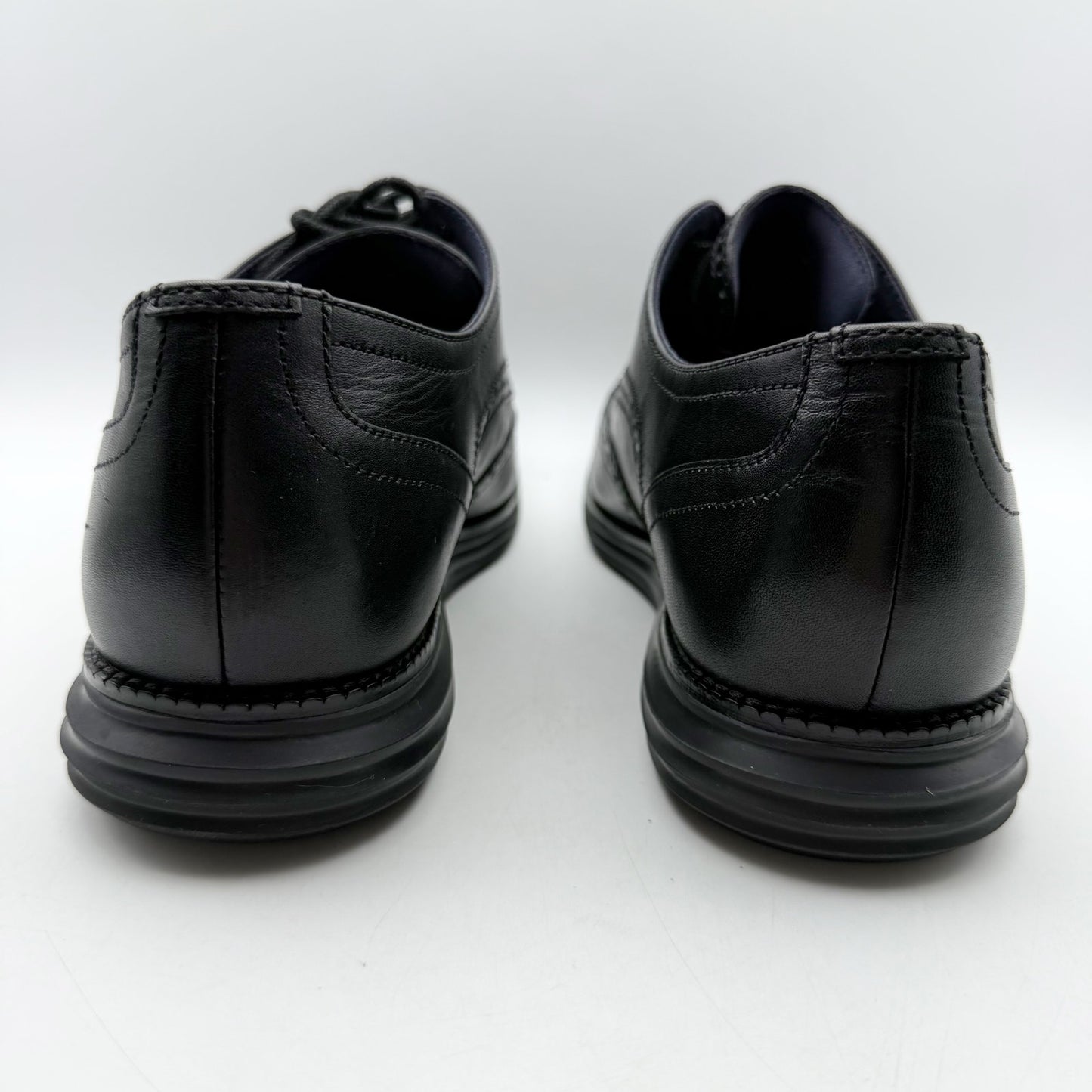 Cole Haan Mens Original Grand Wing Tip Oxford Shoes US 11 M Black Leather NWOB