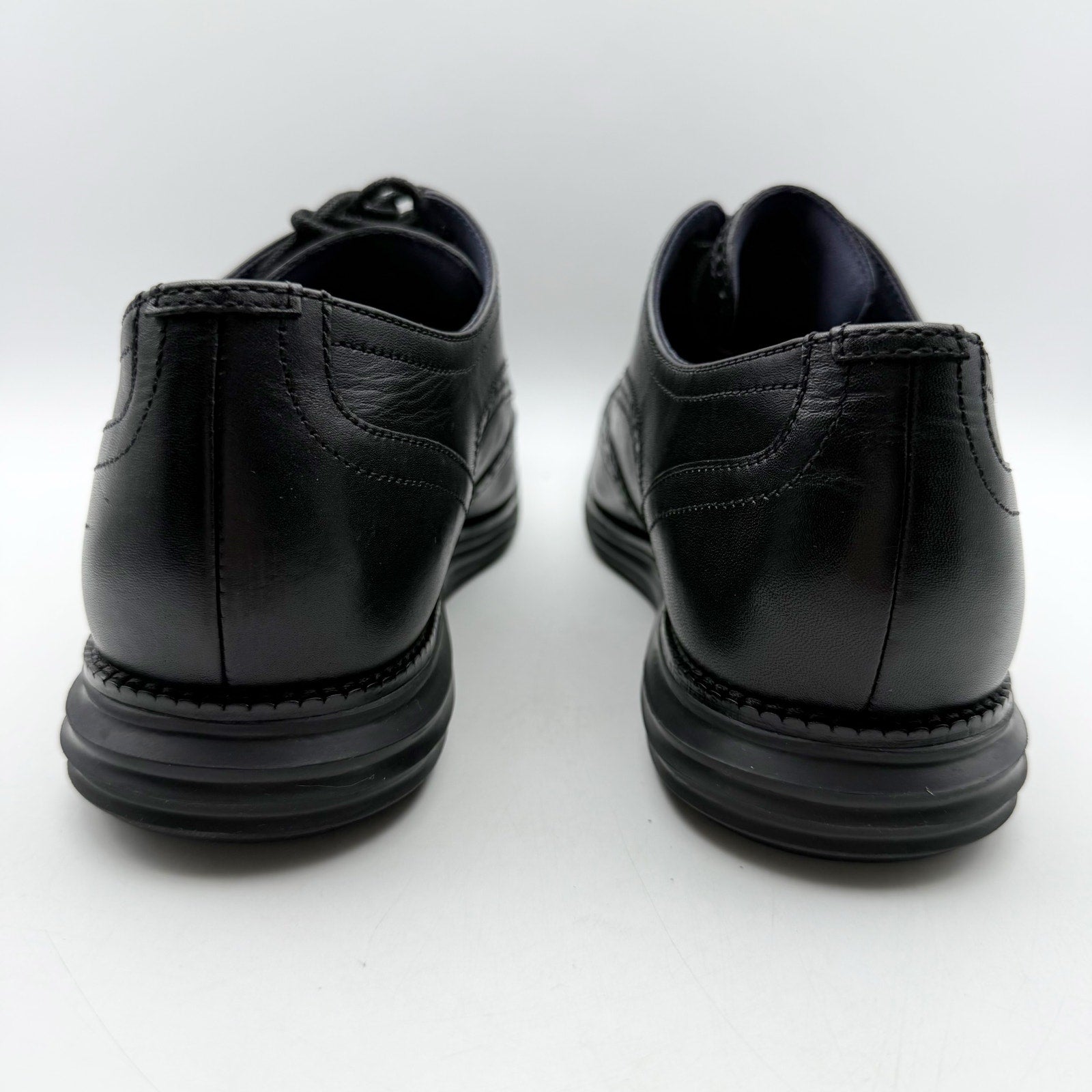 Cole Haan Mens Original Grand Wing Tip Oxford Shoes US 11 M Black Leather NWOB