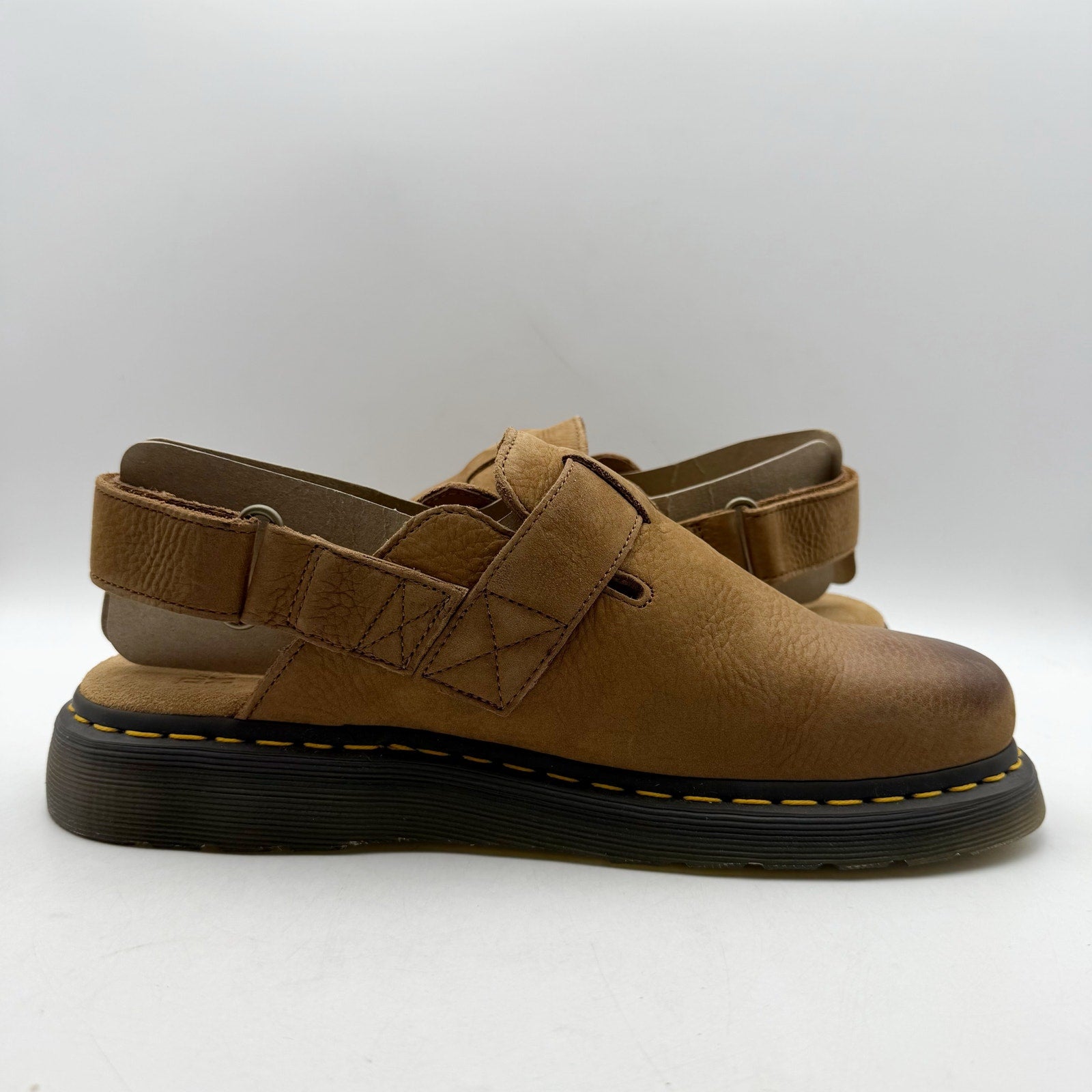 Dr. Martens Jorge II Slingback Mules WOMENS 11 MENS 10 Brown Suede Clogs NIB