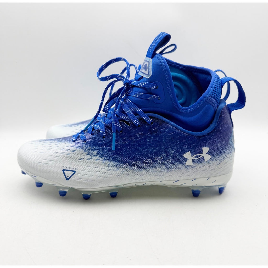 Under Armour Mens Spotlight Lux MC 2.0 Football Cleats Size 10 Blue White NWOB