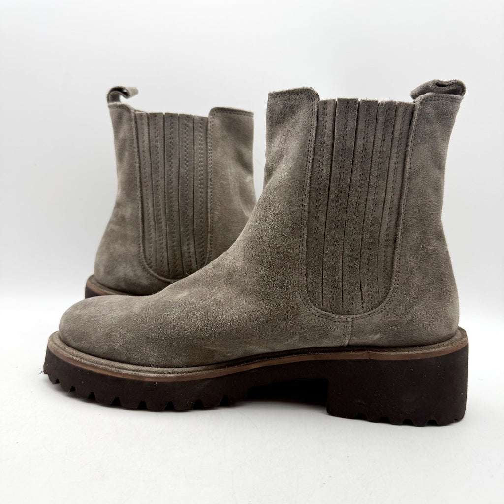 Seychelles Womens Cashew Chelsea Ankle Boots US 7.5 Grey Suede NWOB