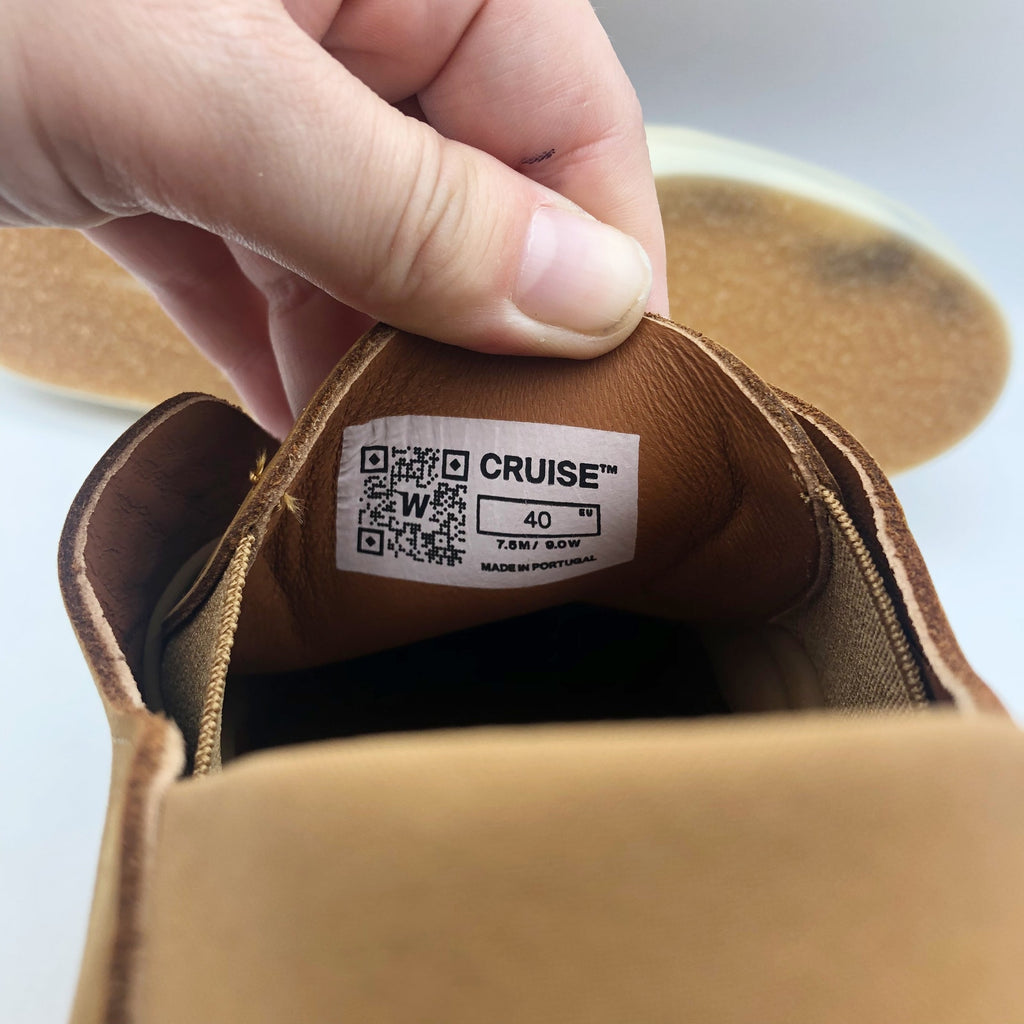 Wolf & Shepherd Mens 7.5 Womens 9 Cruise Ace Slip On Sneakers Tan Leather NIB
