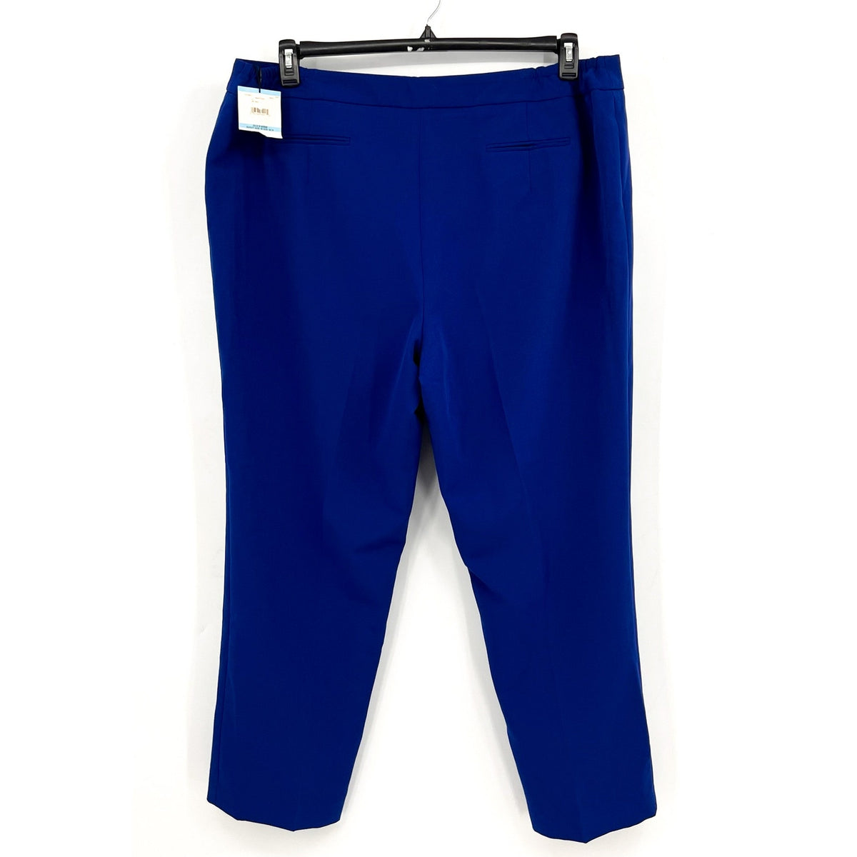 ANNE KLEIN Bowie Straight Ankle Pants 20W Magritte Blue Flat Front NWT