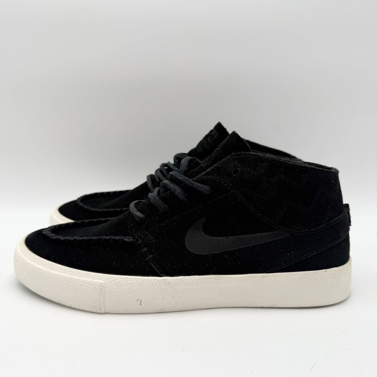 Nike Big Kids Zoom Stefan Janoski Mid SB Sneakers Size 5.5 Black Leather NWOB