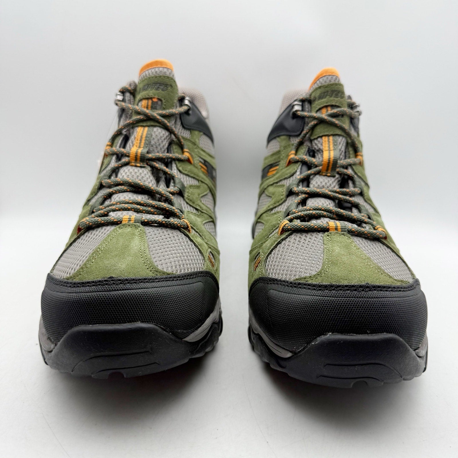 Hi-Tec Mens Ht Ravus Mid Hiking Ankle Boots US 13 EU 46 Green Waterproof NWOB