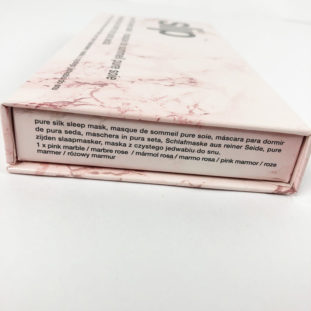 SLIP Women's Silk Sleep Mask Pink Marble 100% Pure Mulberry (One Size) NIB