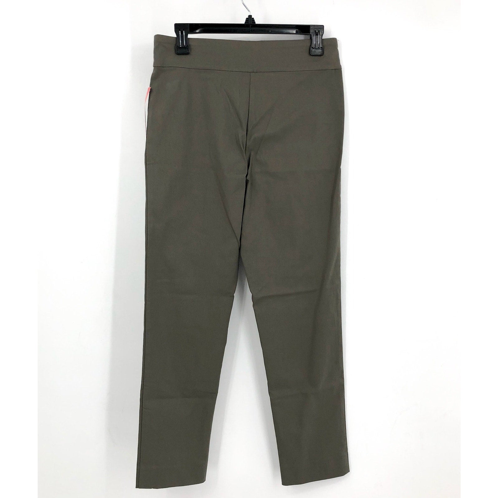 KRAZY LARRY Women's Pull-On Ankle Pants Size 6 Green Olive High Rise Stretch NWT
