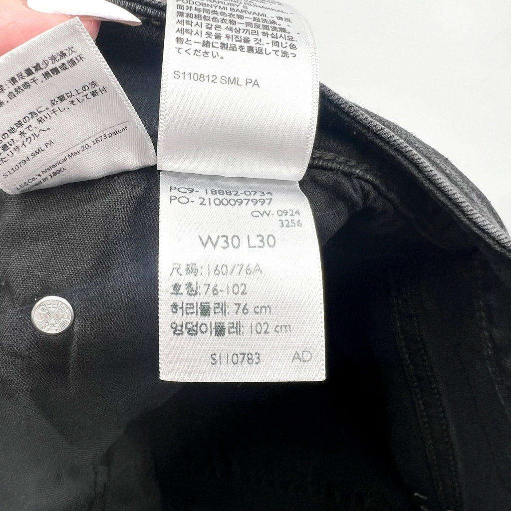 LEVI'S Women's 721 Skinny Jeans 30x30 US 10 Black Urgent Update 18882-0734 NWT