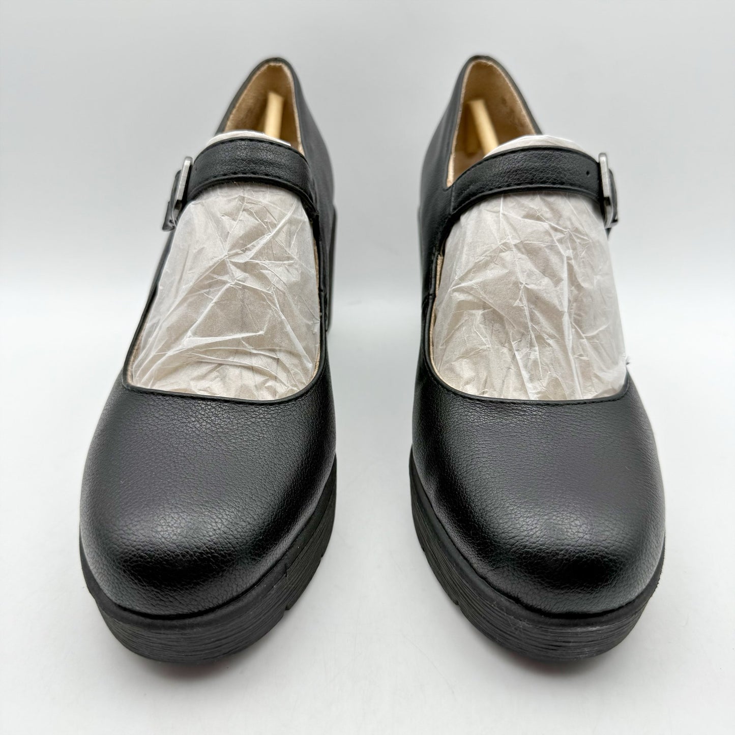 NATURALIZER Womens Adore Mary Jane Wedge Heels US 12 M EU 43 Black NWOB