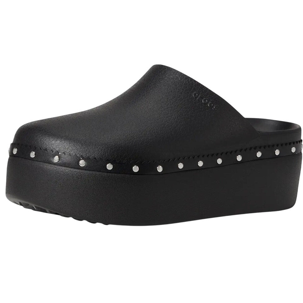 Crocs Womens Dylan Platform Clogs US 7 EU 37.5 Black Studded NIB