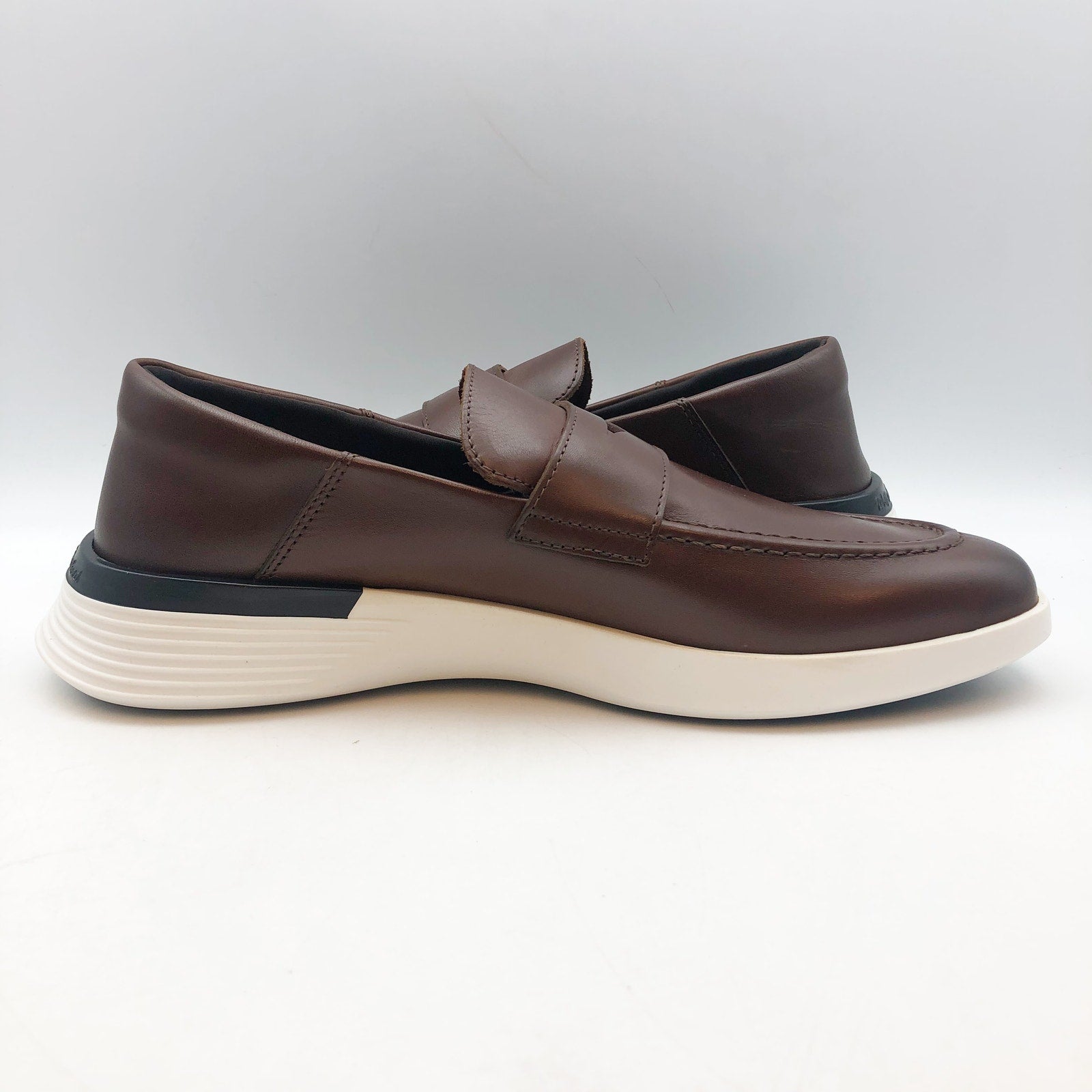 Wolf & Shepherd Crossover Loafers Mens 6.5 Womens 8 Brown Leather Slip On NIB