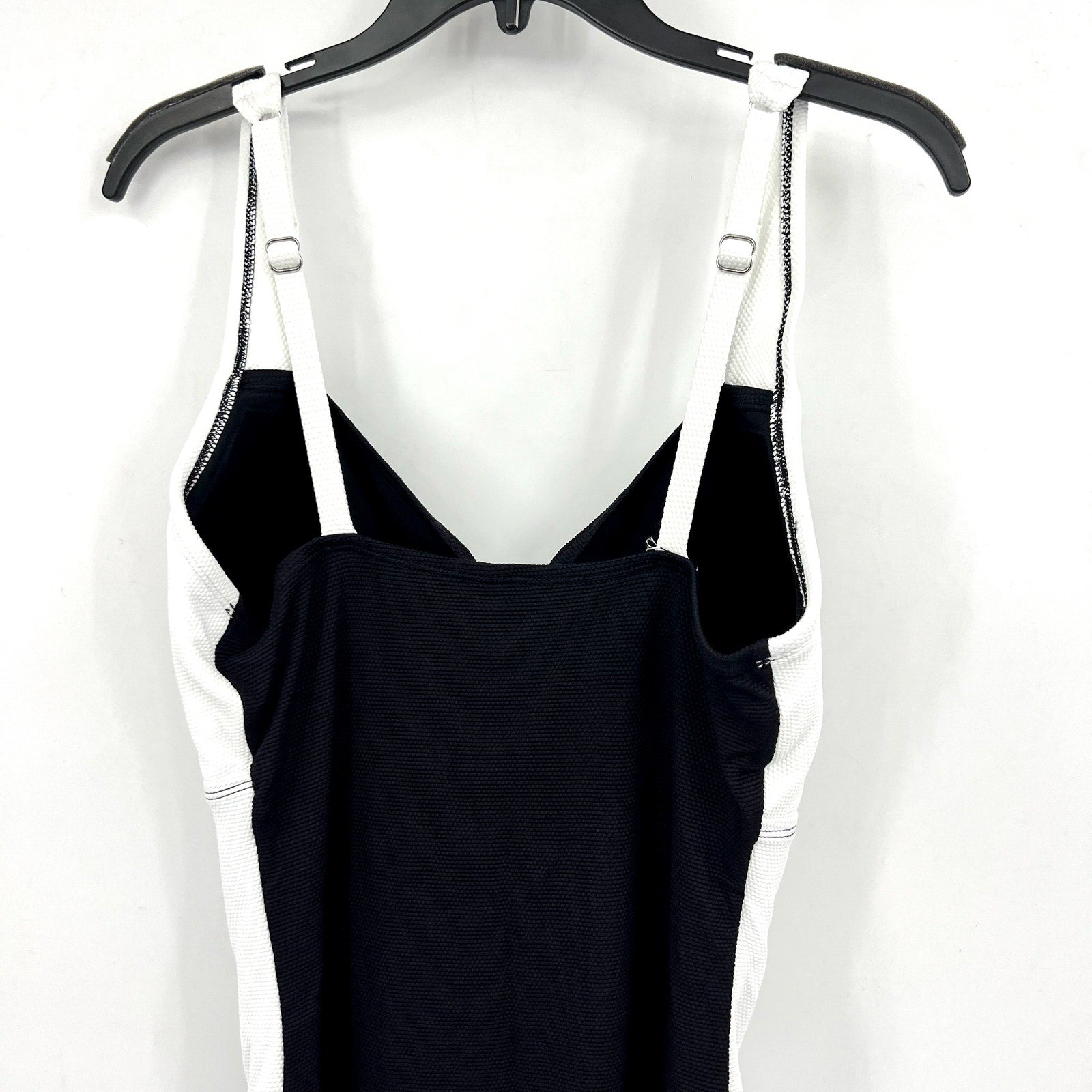 TOMMY BAHAMA Island Cays One-Piece Swimsuit Size 16 White Black Colorblock NWT