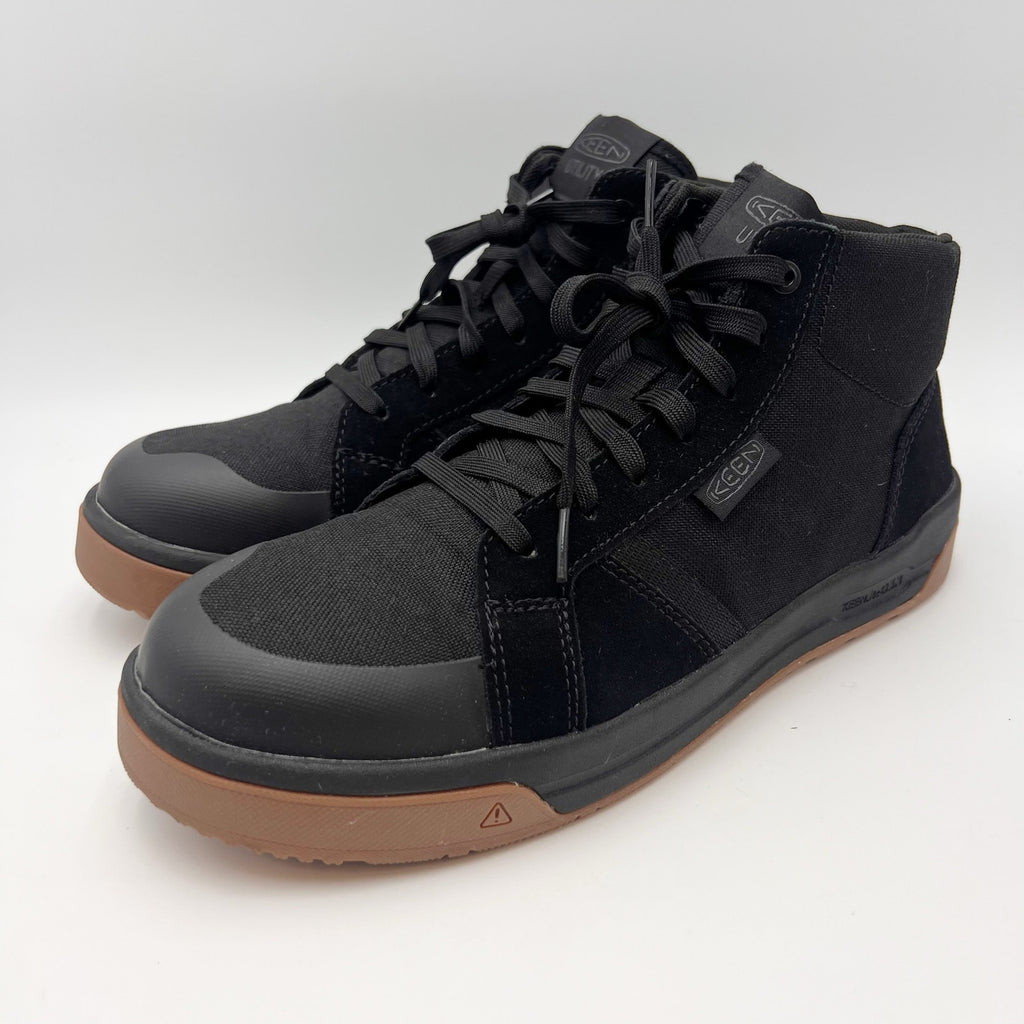 Keen Utility Mens Kenton Mid Work Shoes Size 10 WIDE Black Composite Toe SR NIB