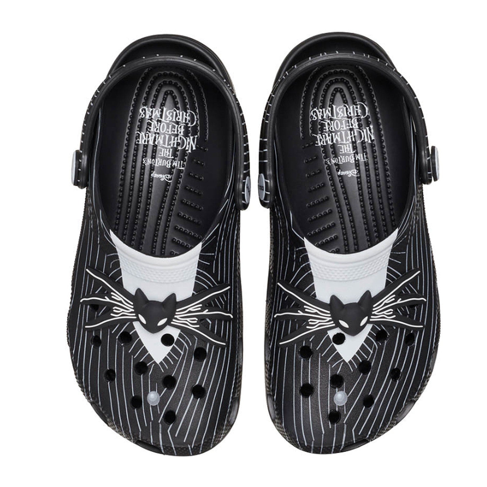 Crocs Clogs Mens 12 Jack Skellington Nightmare Before Christmas Black NWT