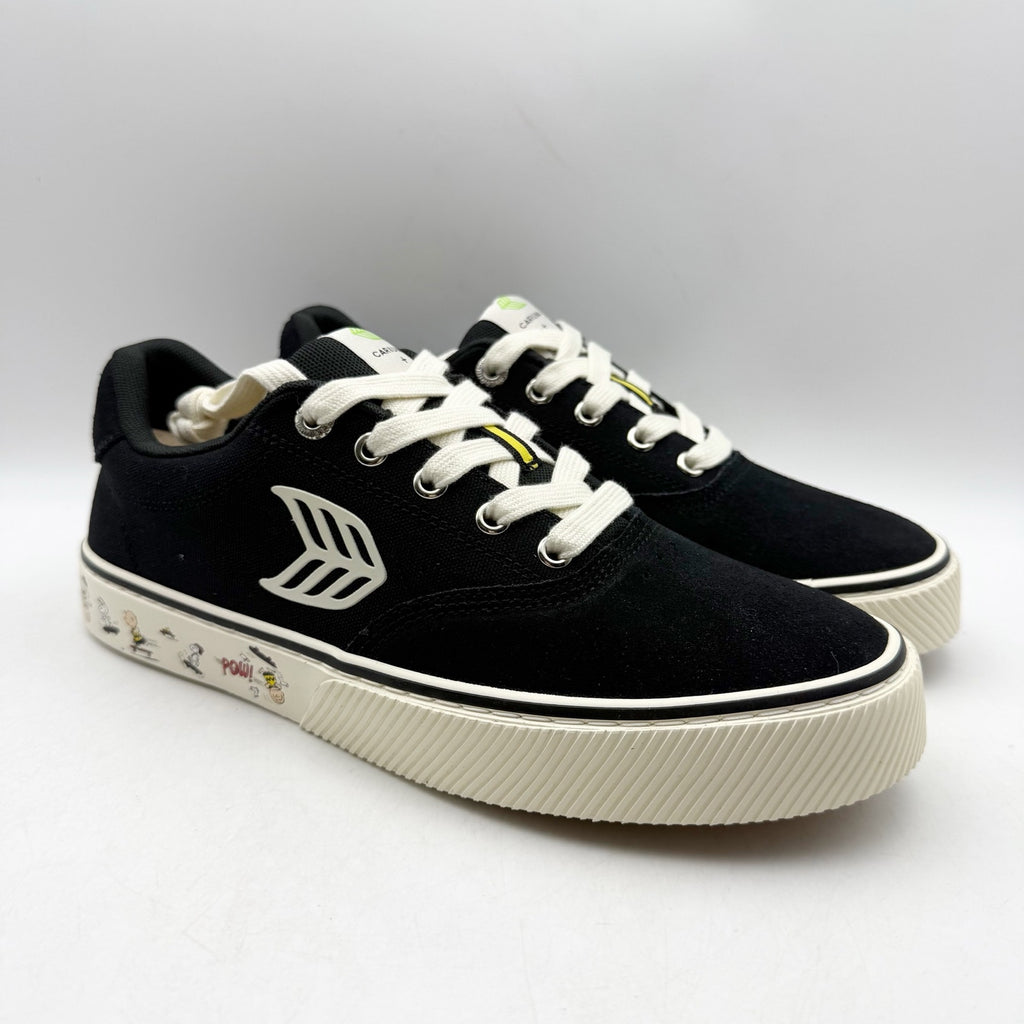 Cariuma Womens Peanuts Naioca Pro Skate Sneakers US 8.5 Black Canvas NIB