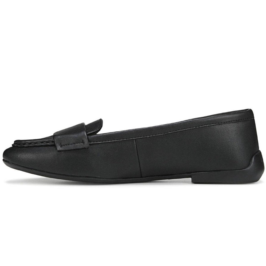 Franco Sarto Womens Faris Slip On Flats US 9.5 Black Vegan Leather Loafers NIB